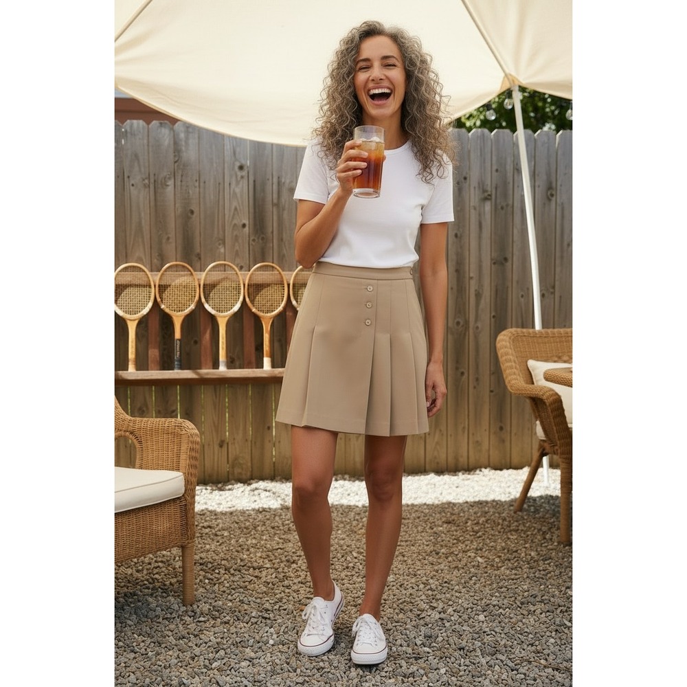 VTG Lilys of Beverly Hills Pleated Skirt High Size 16 Tennis Preppy Club